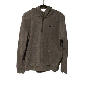 Adidas size Large grey hoodie sweatshirt with drawstring and pocket